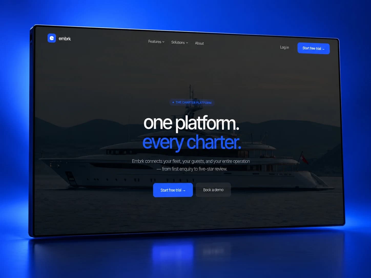 Embrk website designed and built by Wall & Fifth