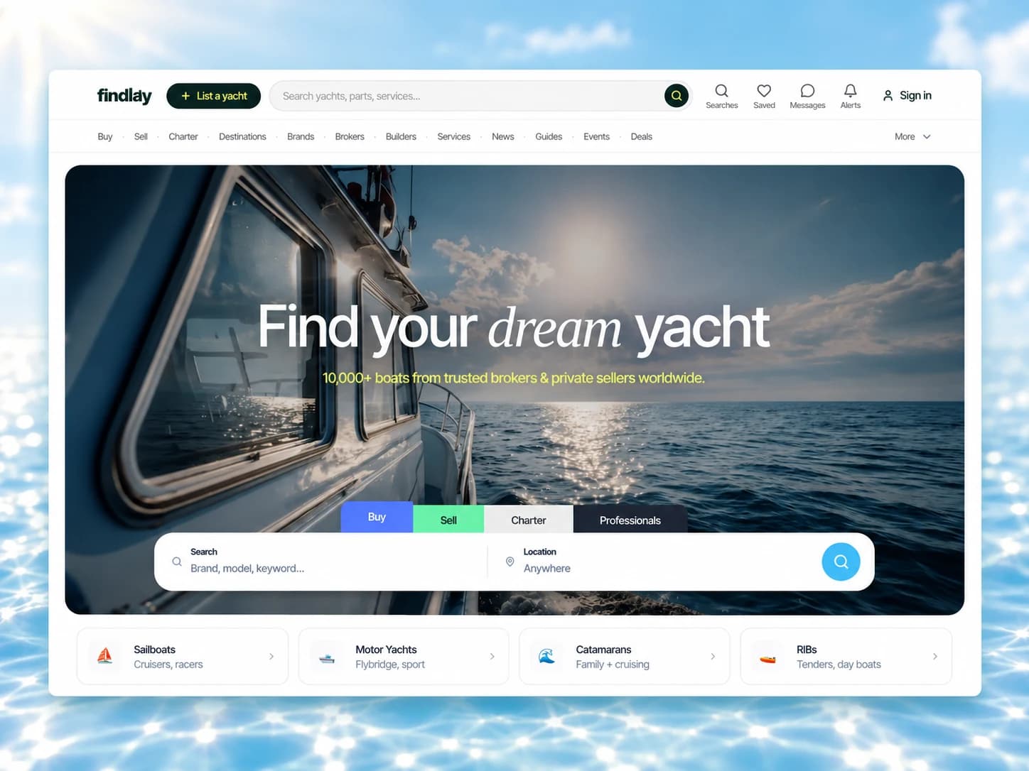Findaly website designed and built by Wall & Fifth