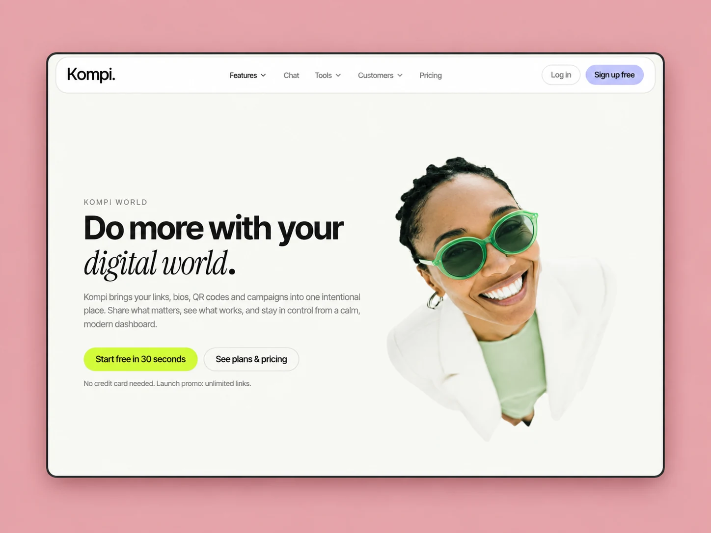 Kompi website designed and built by Wall & Fifth