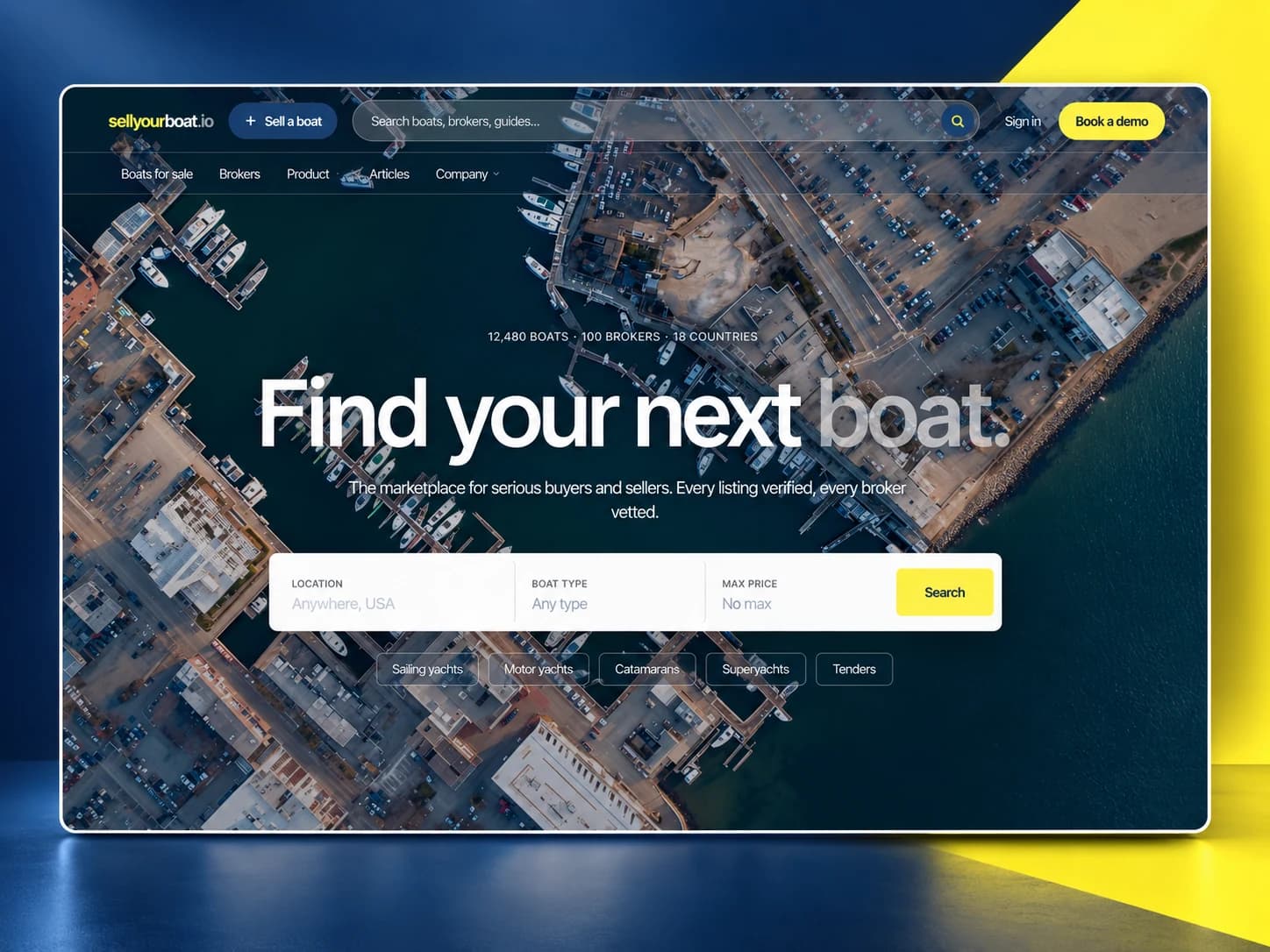 Sell Your Boat website designed and built by Wall & Fifth