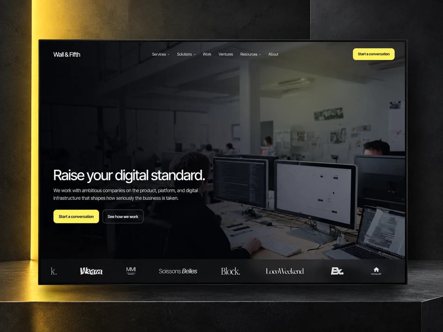 Wall & Fifth website designed and built by Wall & Fifth